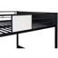 Lit double superposé au-dessus en métal noir de style contemporain, avec un design à deux tons sur les côtés et un style de compatibilité avec matelas