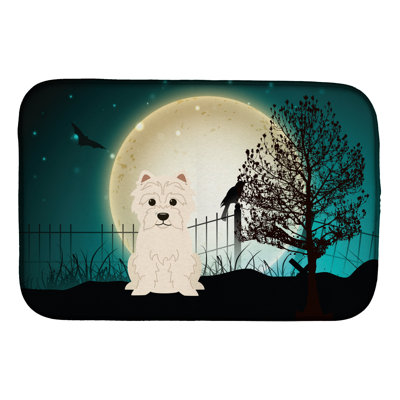 Tapis de séchage westie halloween