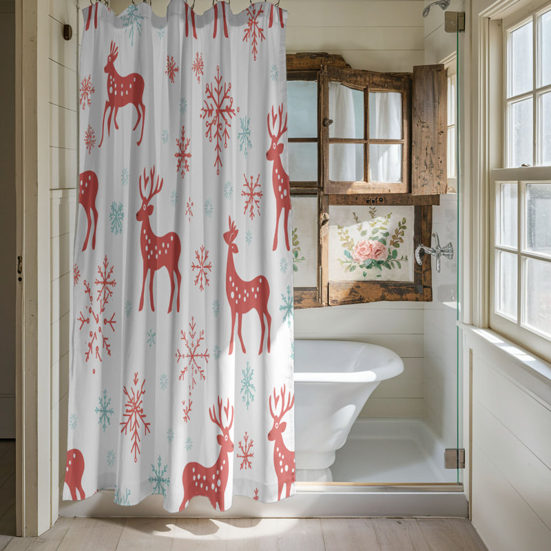 Retro Cheer - Premium Shower Curtain, 74"H x 71"W