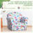 Aadan Kid's Sofa Chair with Dinosaur Design and Thick Padding, Flannel-Covered Toddler Armchair for Bedroom, Playroom