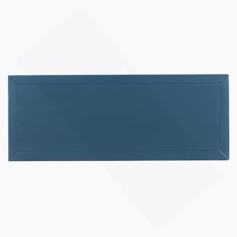 Console Daisy Series avec deux tiroirs et une tablette inférieure, Bleu marine foncé