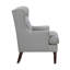 Fauteuil d'appoint de salon, tissu texturé gris, structure en contreplaqué, revêtement de siège d'une largeur de 21 po, hauteur de 39,5 po, coussin en mousse-2083842822