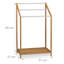 Bamboo 3 Rail Freestanding Blanket Rack Brown