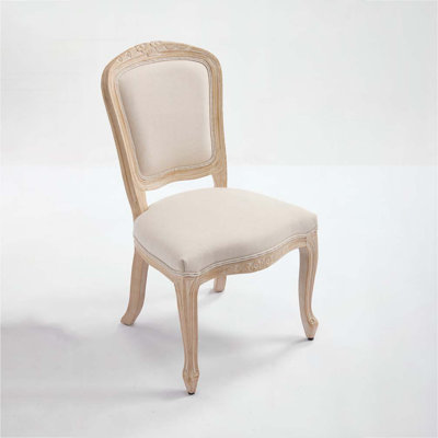 Chaise rembourrée avec pieds en bois