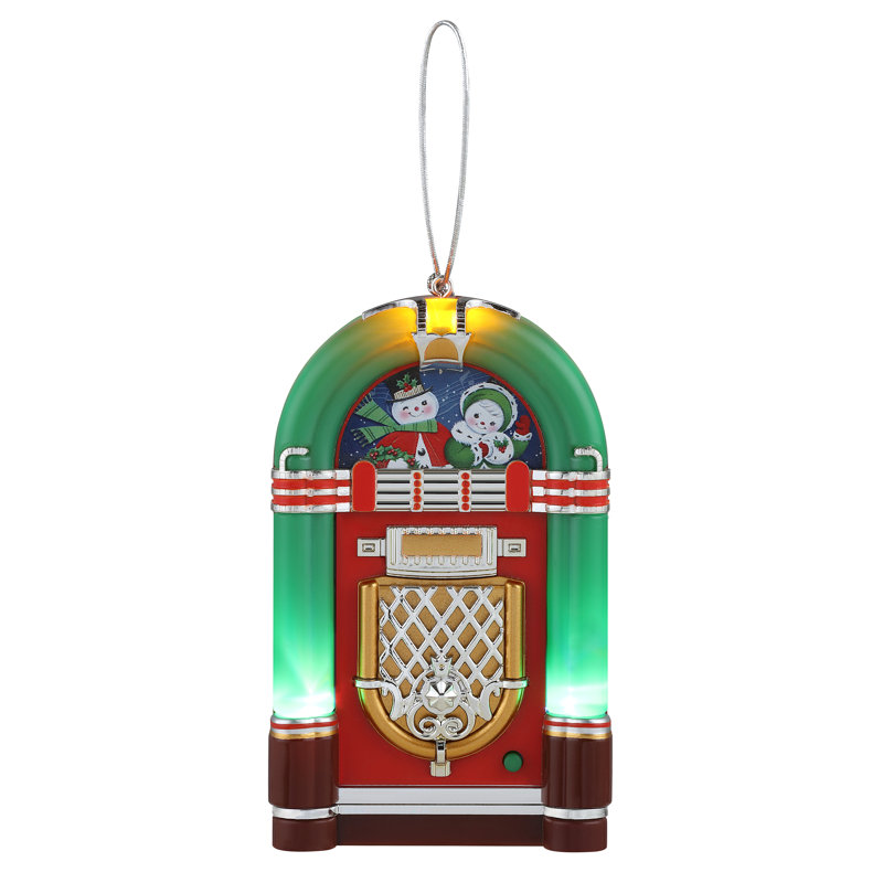 4.5'' Elves Lighted Holiday Shaped Ornament, Green