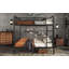 Metal Bunk Bed, Industrial Detachable Bunkbeds With Safety Guard Rails