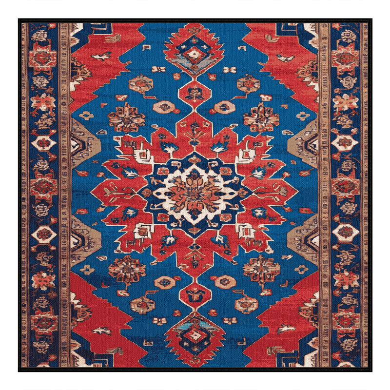 Tapis gris Tabriz lavable à la machine, Carré 3 pi