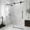 Porte de douche coulissante sans cadre avec verre transparent 3/8 po l 44-48 po x H 74 po Elan