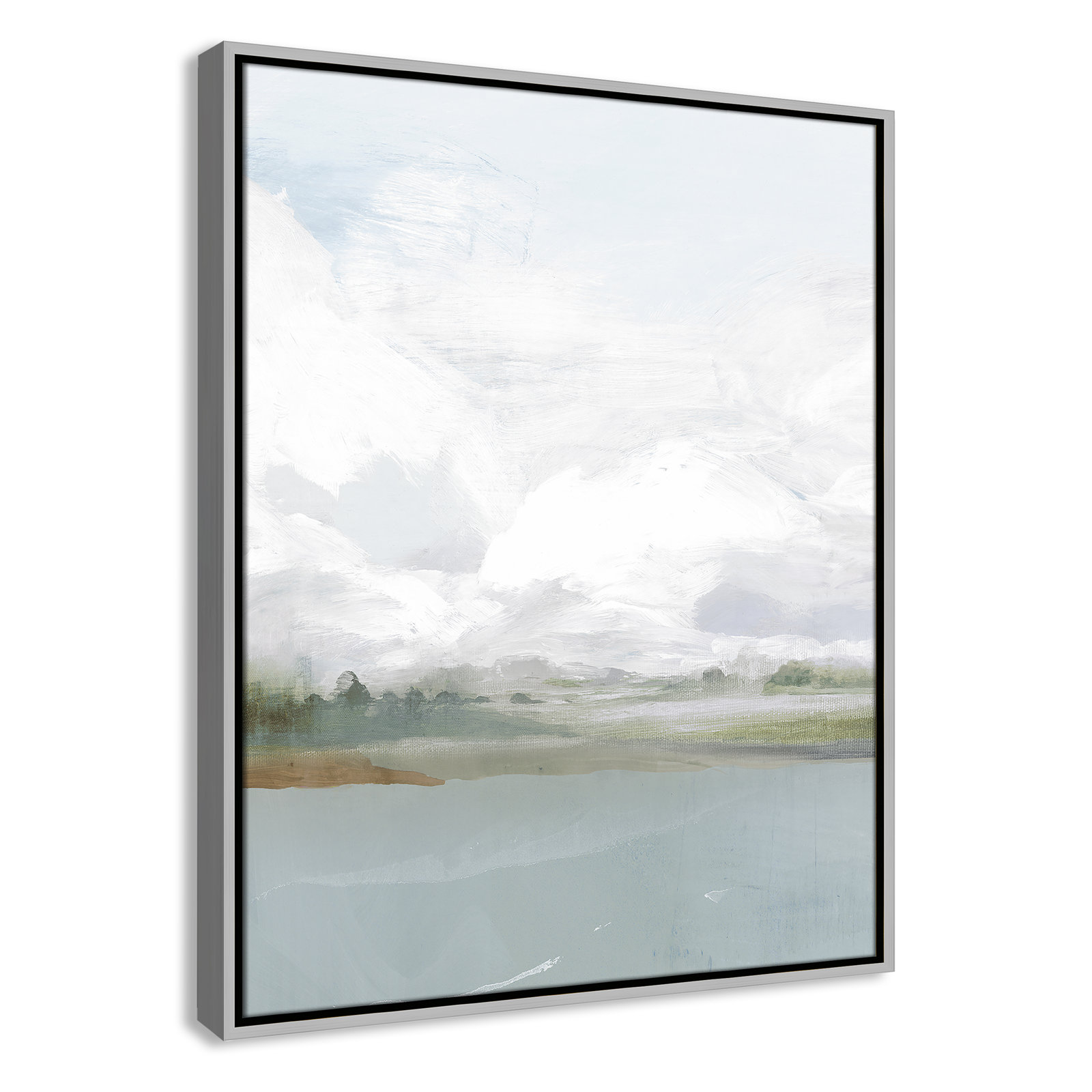 All Shore Painting, 29.5" H x 23.5" W, Silver