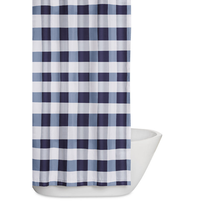 Plaid Shower Curtain, Navy