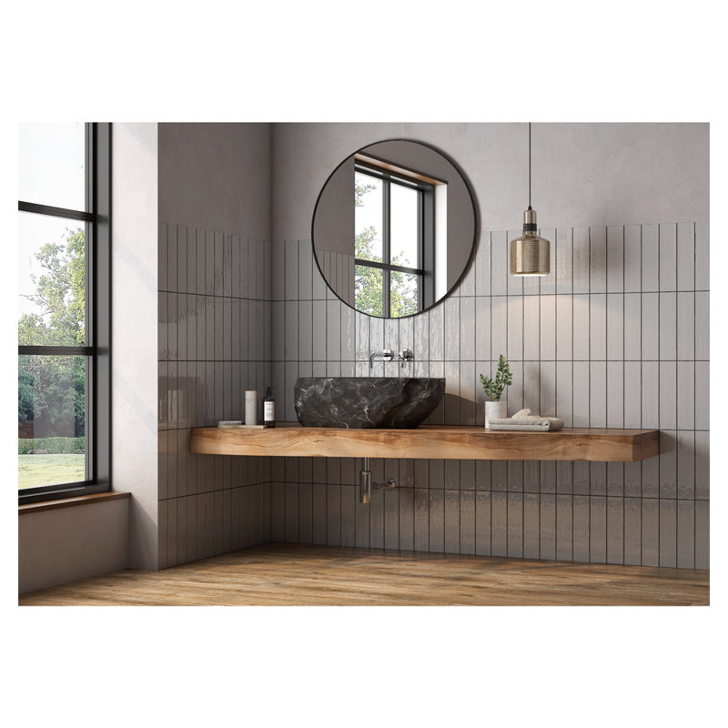 Artesano Glossy 3x12 Handmade Look Subway Ceramic Wall Tile – Artisan Style (set of 12.64 sf/box), Neu Gray