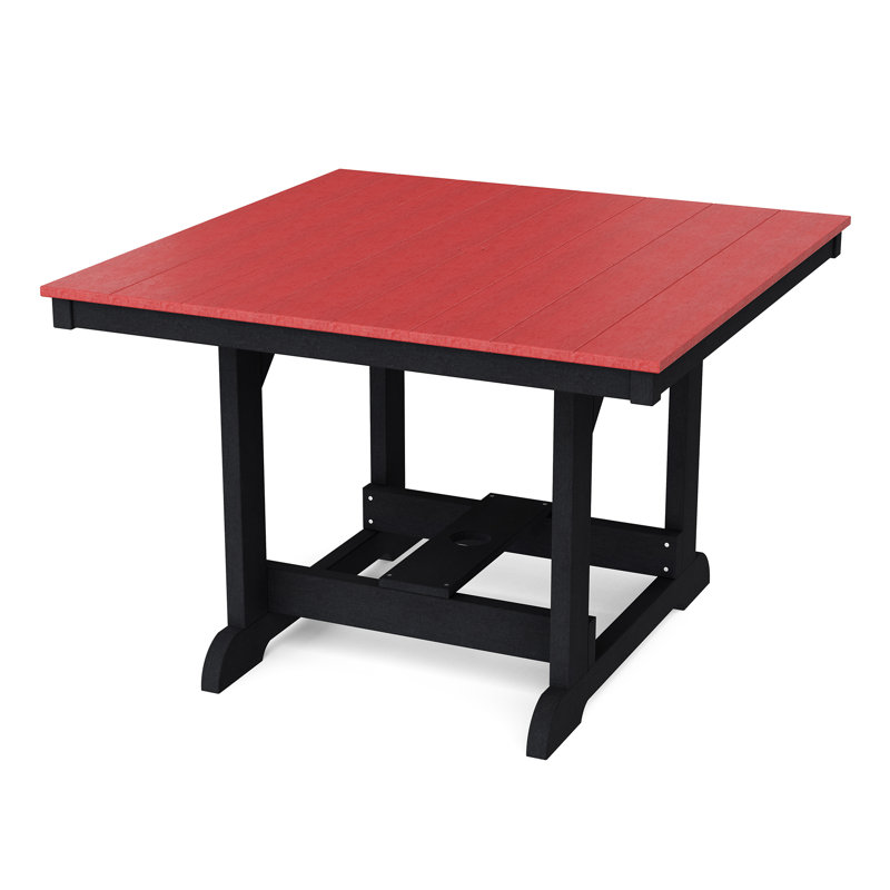 Heritage 5-Piece 44" x 44" Dining Set, Cardinal Red/Black