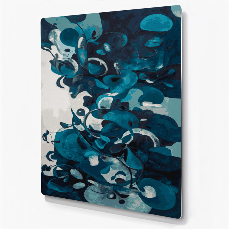Abstrait formes 76, art mural gris en métal, H 11 po x l 14 po
