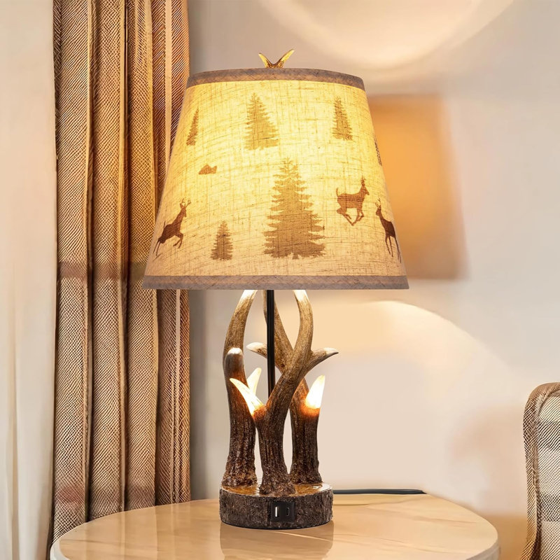 Simple Deer Horn Desk Lamp