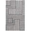 Elsbeth Geometric Hand Tufted Wool/Cotton Area Rug in Ivory/Black-122510011