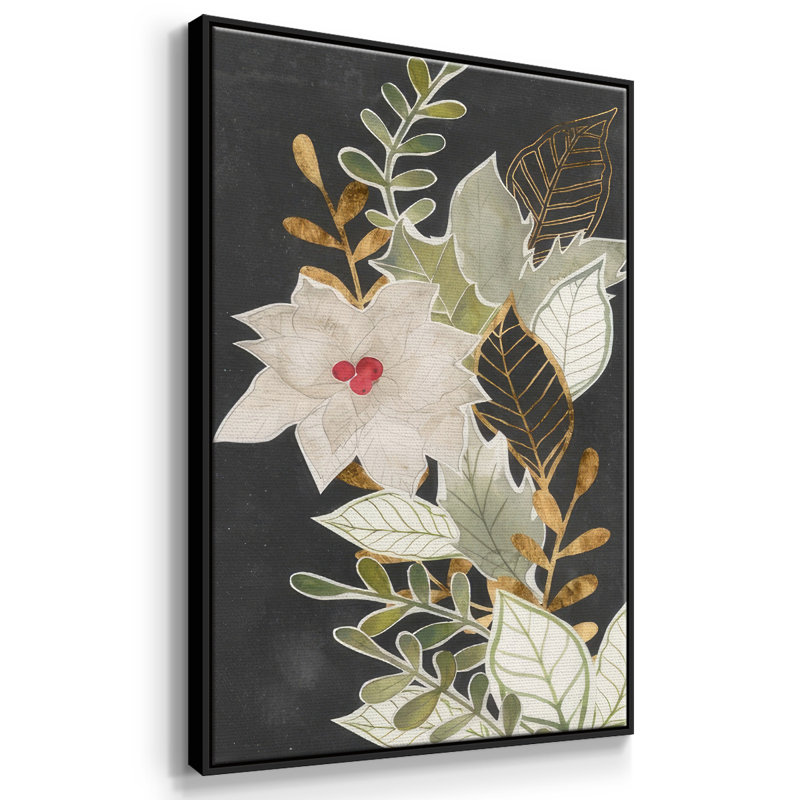 Gilded Christmas Collection B, reproduction d'art sur toile, Noir, H 25 po x l 17 po x P 1,5 po