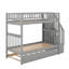 Lit simple superposé au dessus d'un lit simple avec lit gigogne et rangement-622390245
