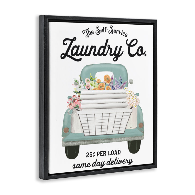 Cadre flottant pour camion de livraison de linge, design par lettré et doublé, H 31 po x l 25 po, Cadre flottant noir de jais