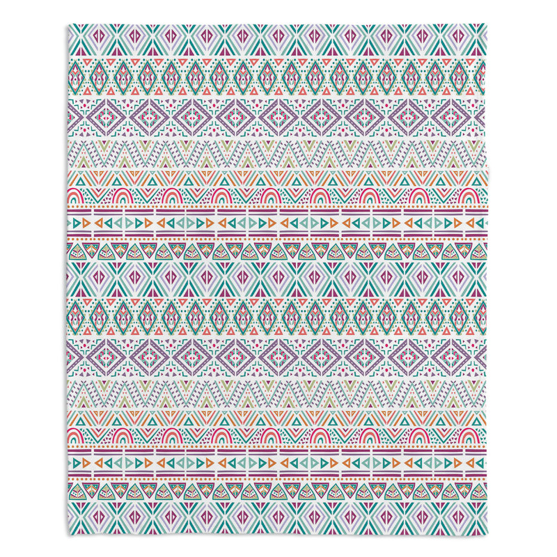 Hand Woven Throw Blanket, 68" W x 80" L