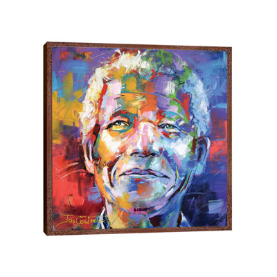 Nelson Mandela by Jos Coufreur - Painting on Canvas