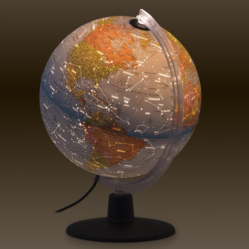 Astronomer 10-inch 2-in-1 Illuminated & Augmented Reality Globe - Dual Map Desktop Globe