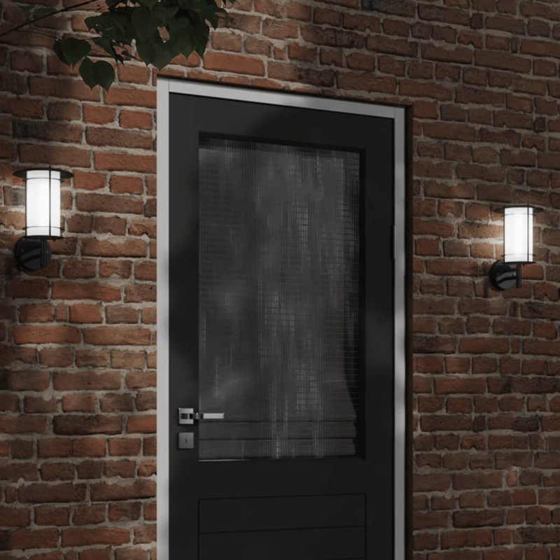 Darnishia Plug-in 1 Light Outdoor Wall Light, Black
