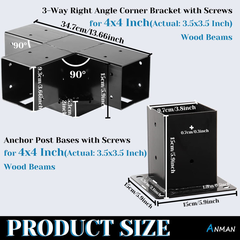 Anman Black Metal Hardware