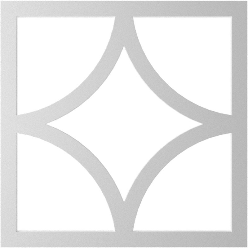 Médaillon de plafond en PVC de qualité architecturale Statesman, H 20 po x l 20 po x P 0,5 po, Inachevé