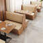 Banc rembourré en similicuir Modern Light Luxury