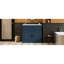 Meuble-lavabo de luxe 36 po avec lavabo rectangulaire en céramique, armoire à deux portes, tablettes réglables à plusieurs trous, mécanisme de fermeture en douceur, finition brillante, idéal pour le rangement