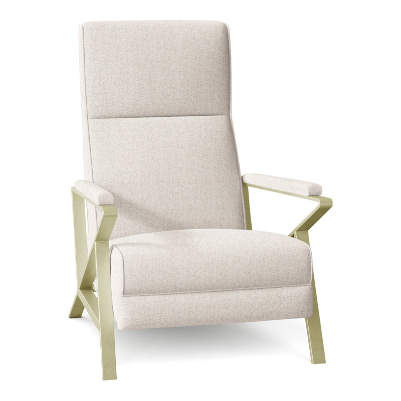 Infinity 28.25" Wide Manual Standard Recliner, Brushed Brass, Perigold Soft Touch Chalk