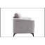 Causeuse en tissu tissé gris clair Carlotta l 60 po - Coussin Carlotta