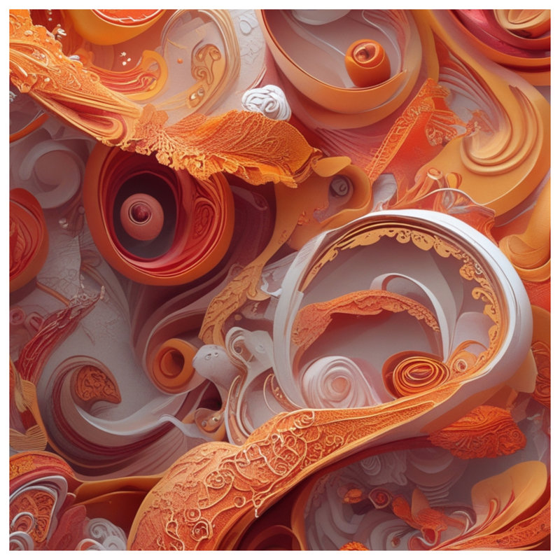 Swirling Orange Abstract Blankets, 50in W x 60in H