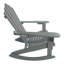 Chaise d'extérieur inclinable grise - Confortable et élégante, polyvalente pour la cour arrière, en bois massif, avec un support de poids de 250 lb, incluant un support à bascule