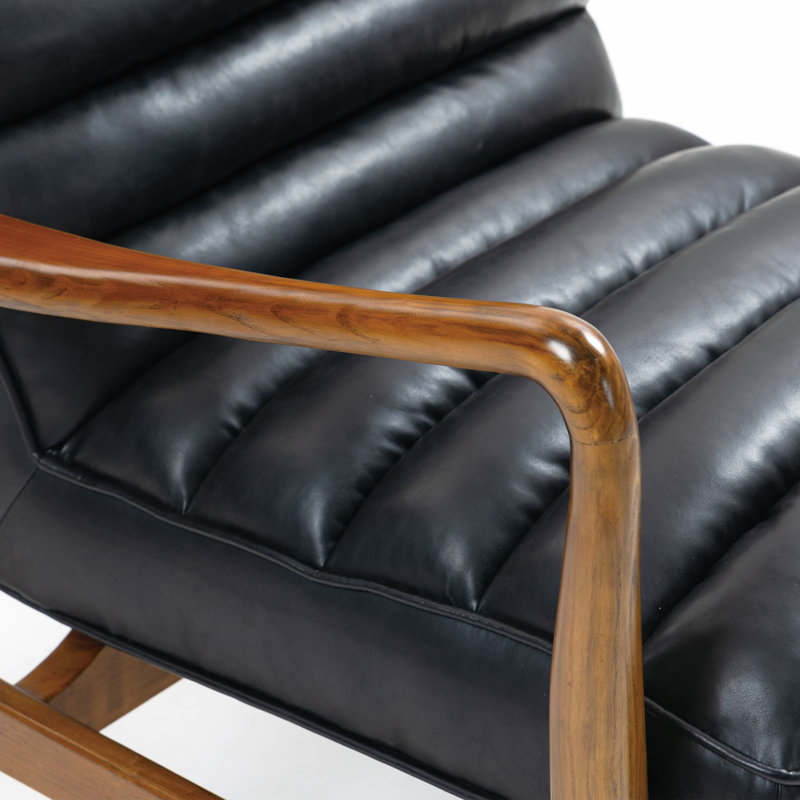 Club Leather Effect Armchair, Blue