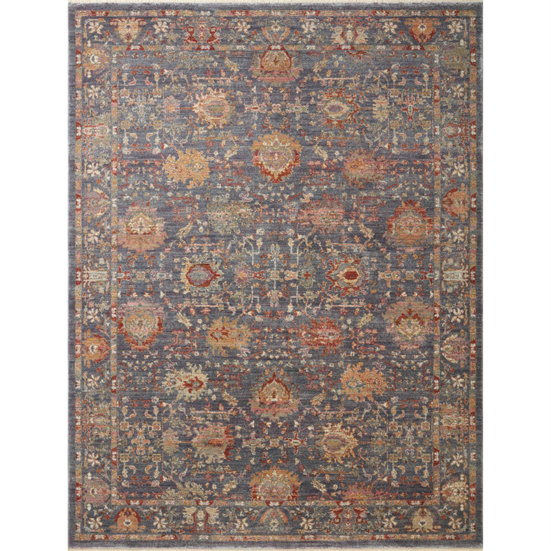 Febbas Performance Oriental Indoor Rug, Round 7'9"
