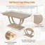 Ensemble de 6 tables de salle à manger en bois 6 pièces avec banc long et 4 chaises, style moderne-1034474249