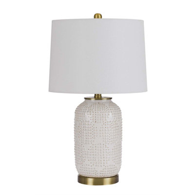 Lampe de table blanche 24 po Tran
