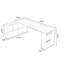 Bureau en bois massif en forme de L brun noisette-622428909