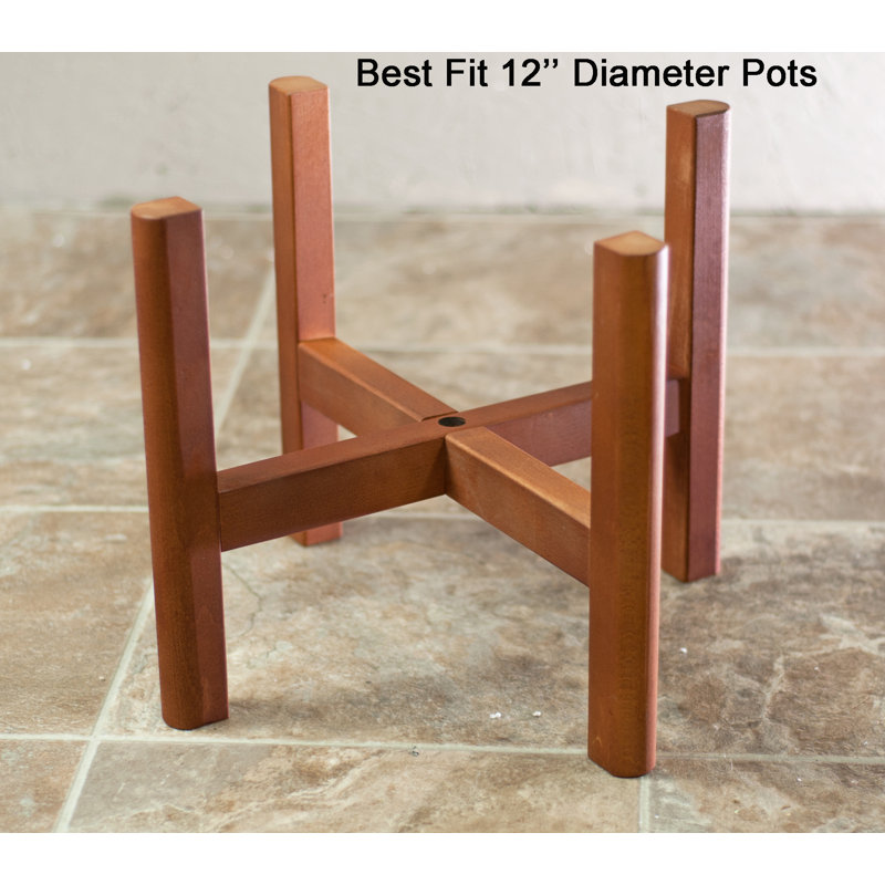Support pour plante rectangulaire en hêtre Danube, H 11,75 po x l 13,25 po x P 2,25 po, Noyer