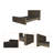 Monroe Rectangle Bed Frame Dark Brown