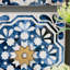 Décoration murale abstraite bleue, blanche et dorée S / 4, 9,5 x 9,5 po
