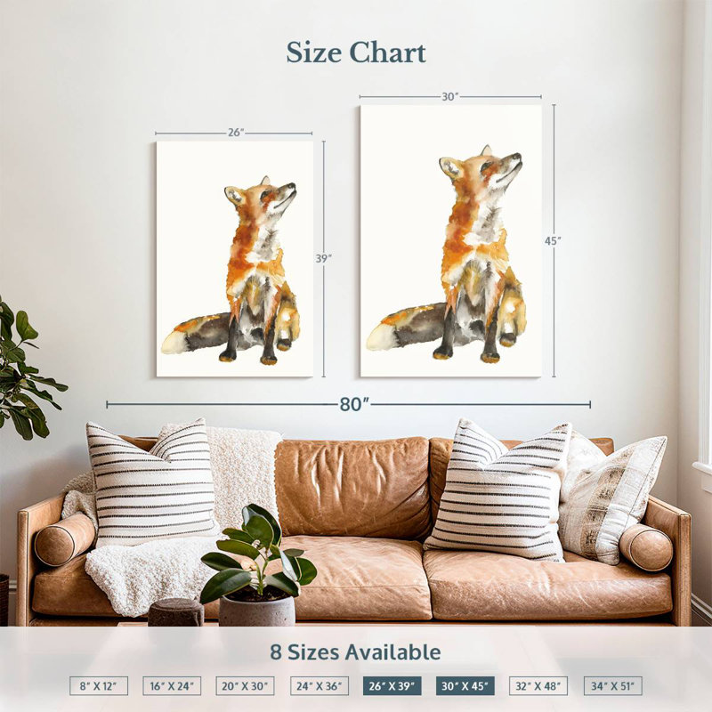 Brampt Sly Fox I, 39" H x 26" W