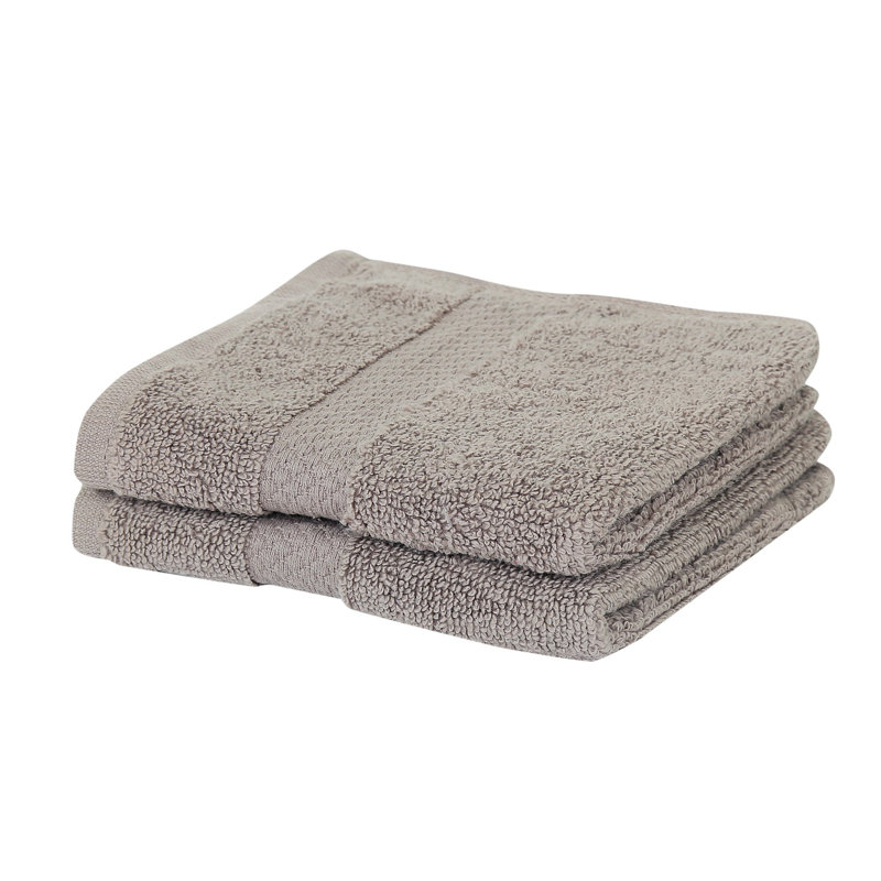 Ensemble de débarbouillettes 100% coton Splash, débarbouillettes et débarbouillettes en coton doux absorbant 550 g / m² pour salle de bain, spa et usage quotidien, certifié OEKO-TEX, paquet de 2, beige