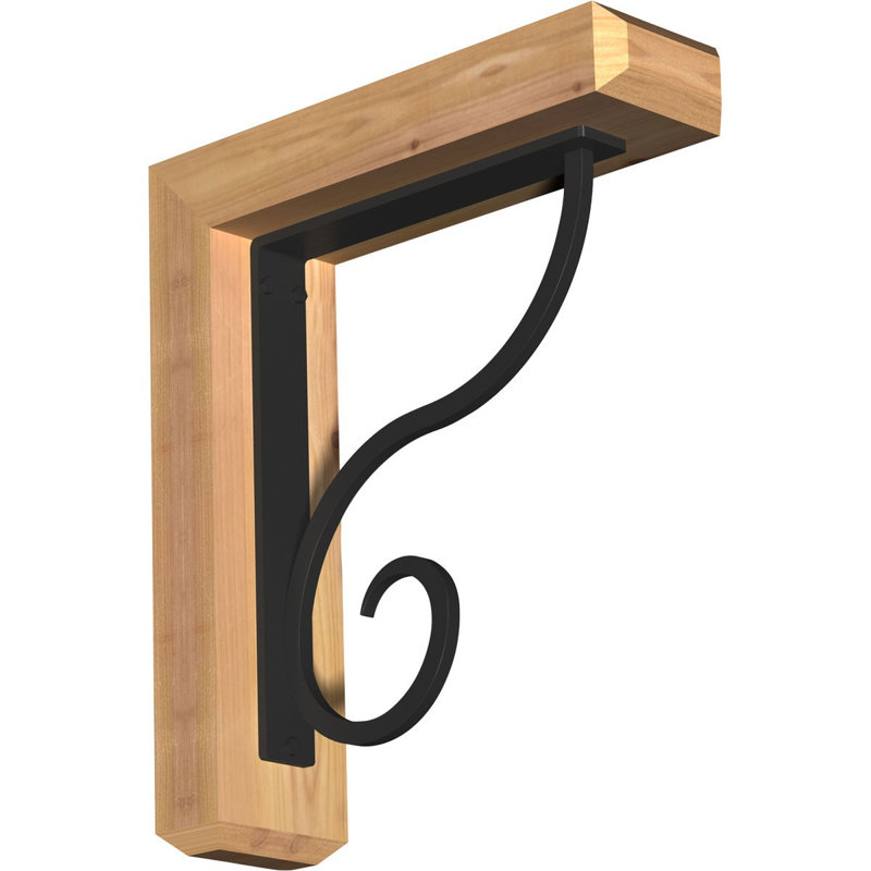 Support simple Ironcrest de 4 po Ashford, H 16 po x P 14 po, Cèdre rouge de l'Ouest l 4 po x T 2 po (sciage br