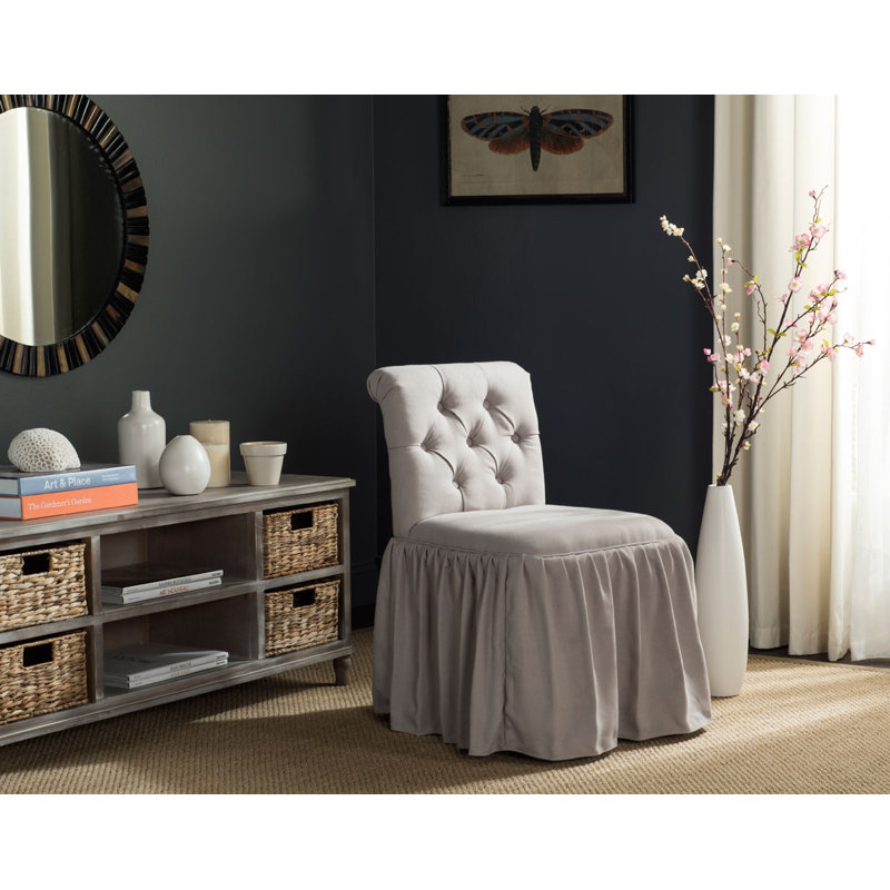 Vanity Tufted Side Chair, Taupe