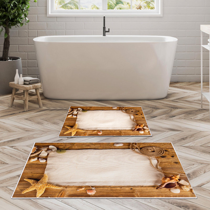 Luxurious Bathmat Set (2 Pieces), 100% Polyester, Non-Slip, Antibacterial | Dimensions: 19.7 x 23.6 inches & 23.6 x 39.4 inches | Ultra-Absorbent, Easy Clean Fabric, Machine Washable at 86°F | Perfect for Bathroom or Spa