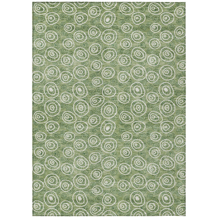 Washable Geometric Indoor / Outdoor Rug