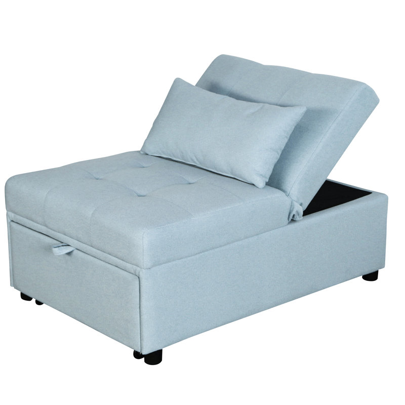 Folding Ottoman Sofa Bed (Green)