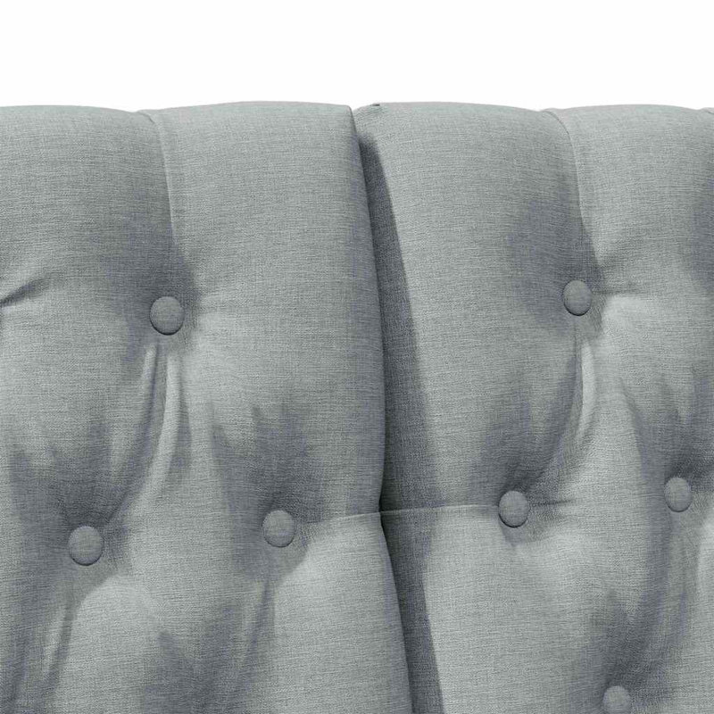Solid Wood Headboard, DE Size - 180 x 220 cm, Light Grey, White